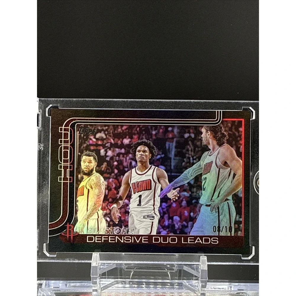 2025-26 Topps Basketball Amen Thompson Blast Off Defensive Duo Leads /10 Black